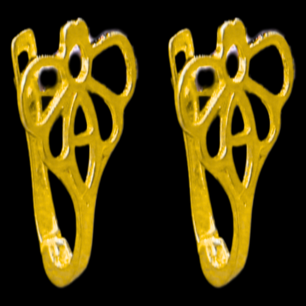 21K Gold Stud Drop Earrings - SW32978